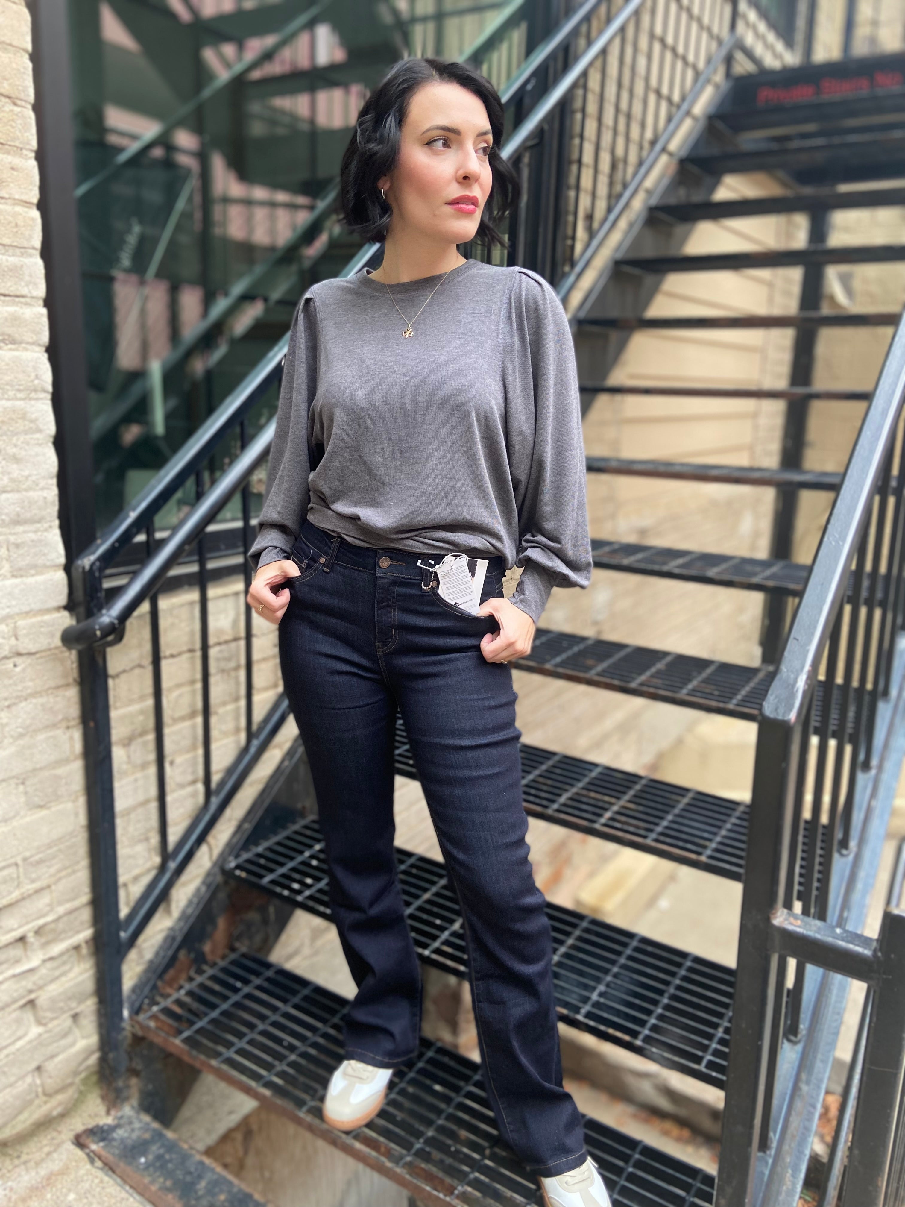 Eric Dark Wash High Rise Boot Cut EnJeans