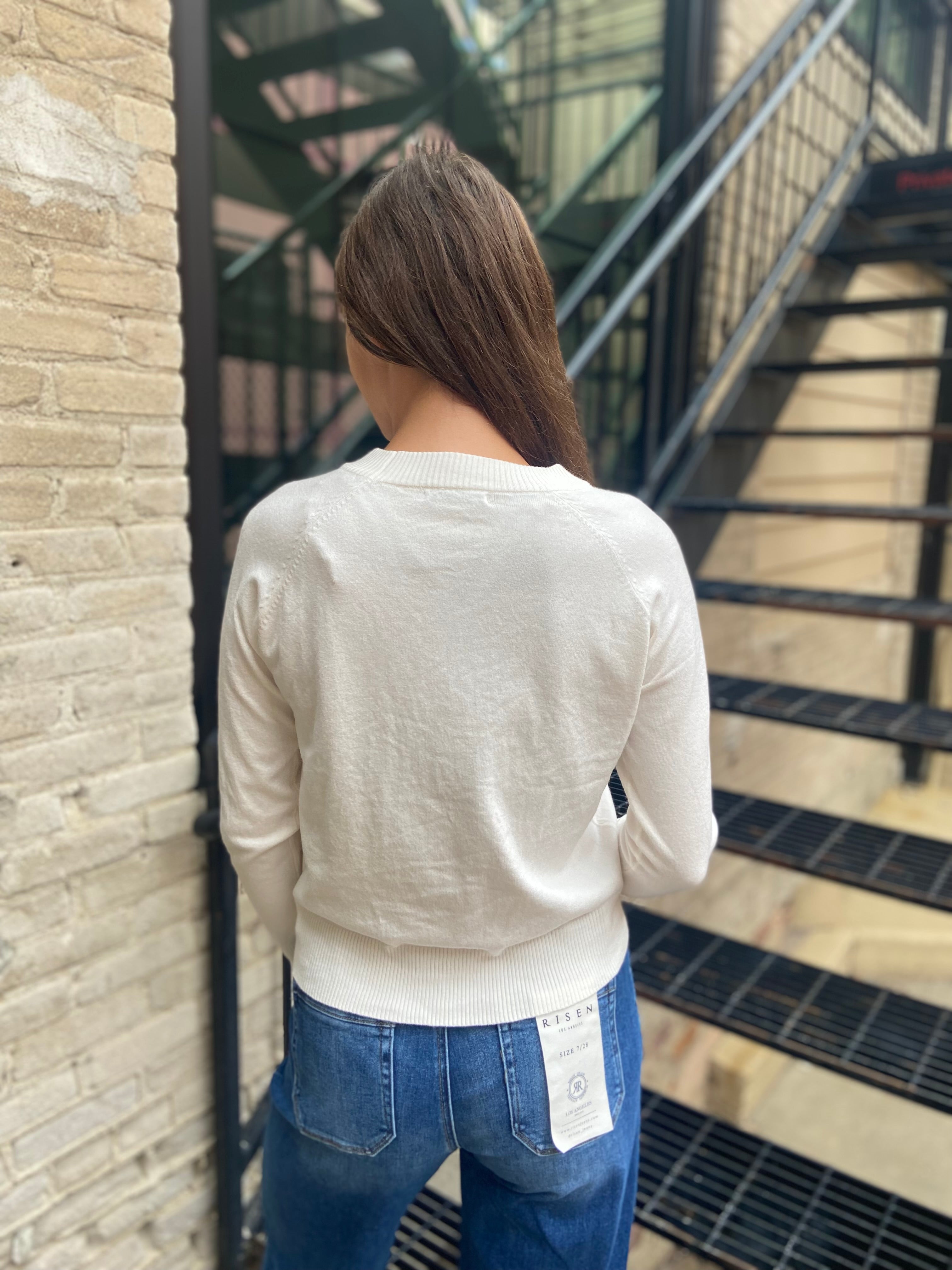 Pink Heart Crewneck Sweater