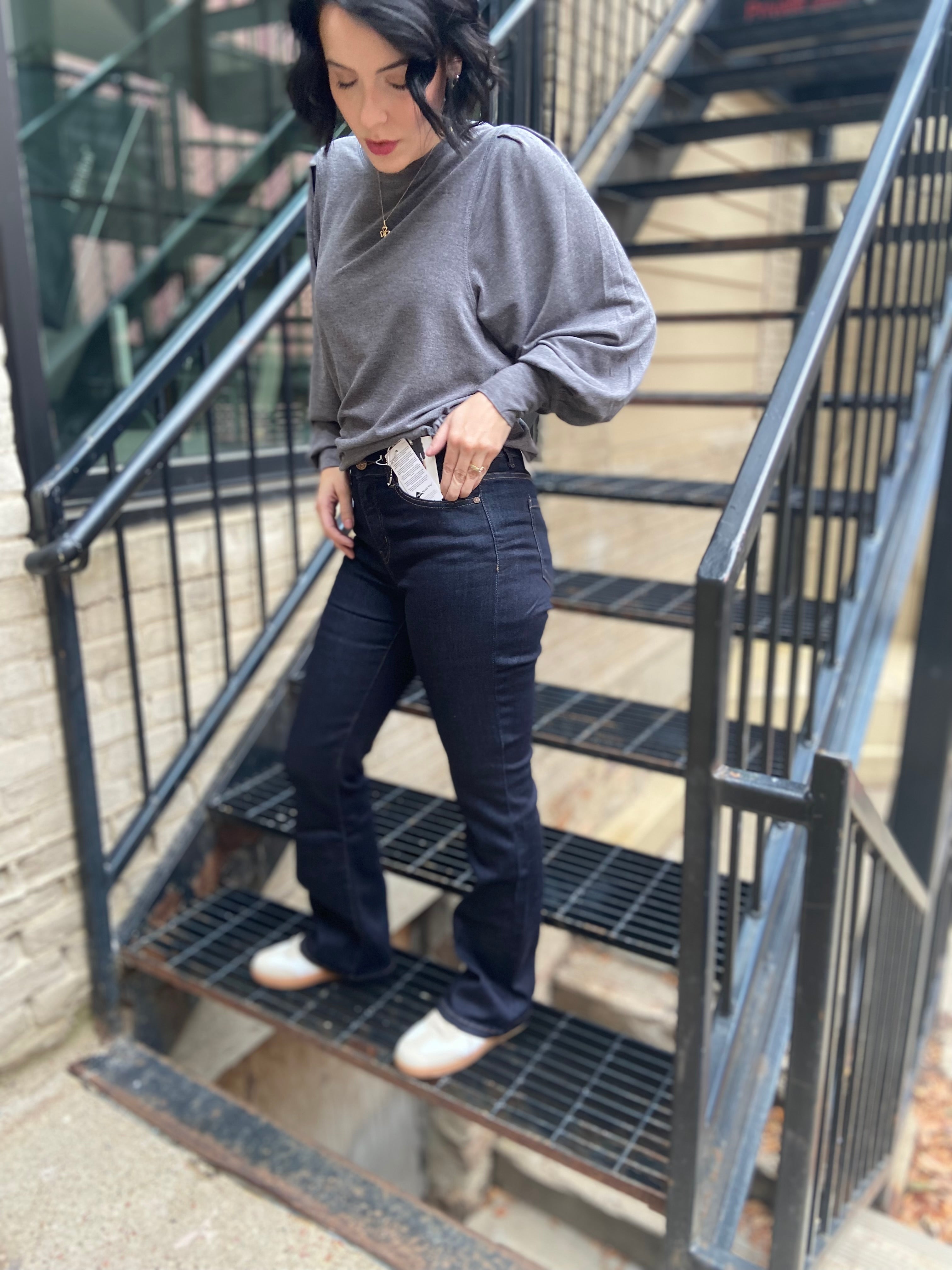 Eric Dark Wash High Rise Boot Cut EnJeans