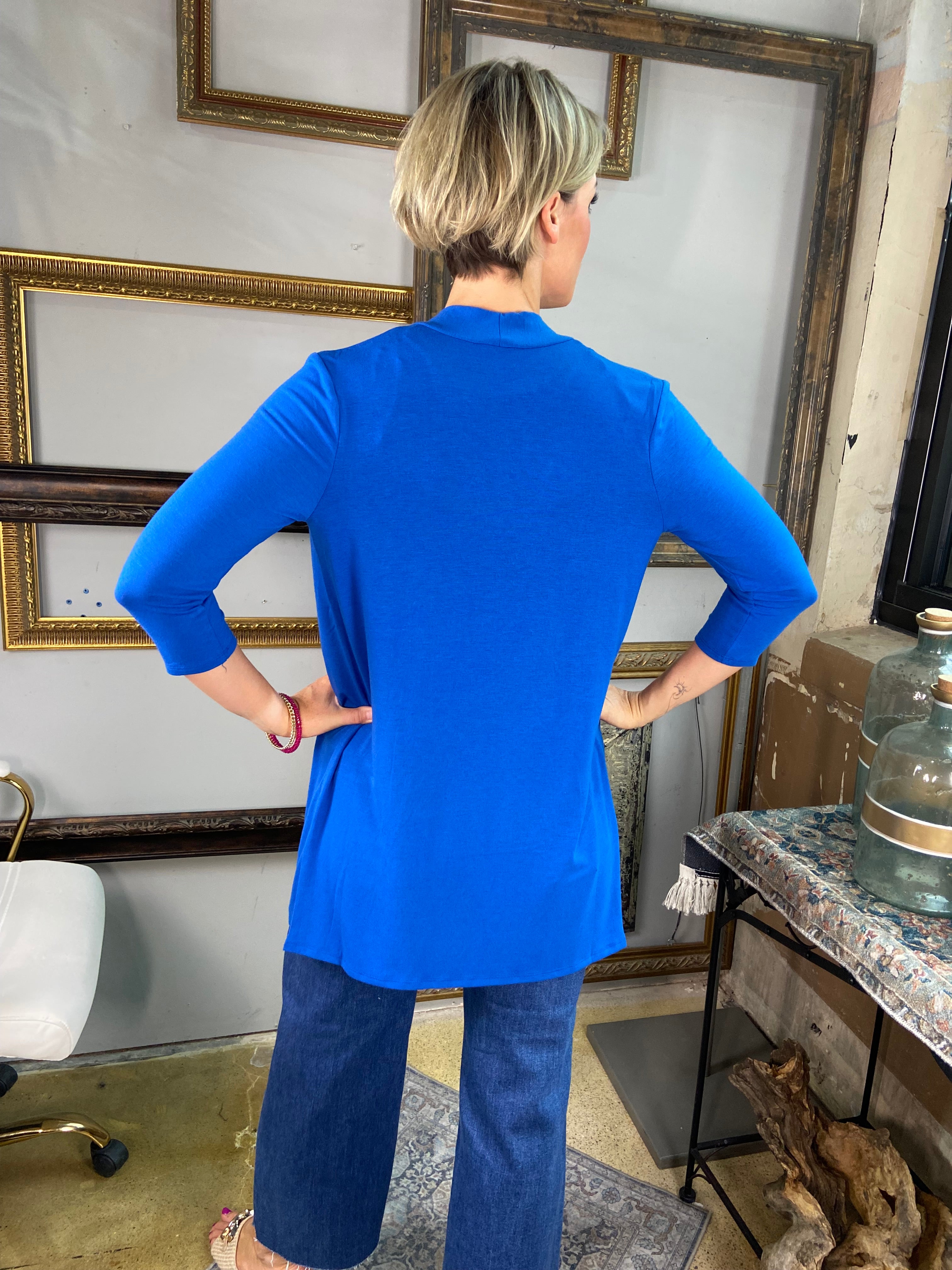 Steph Royal Blue Open Cardigan