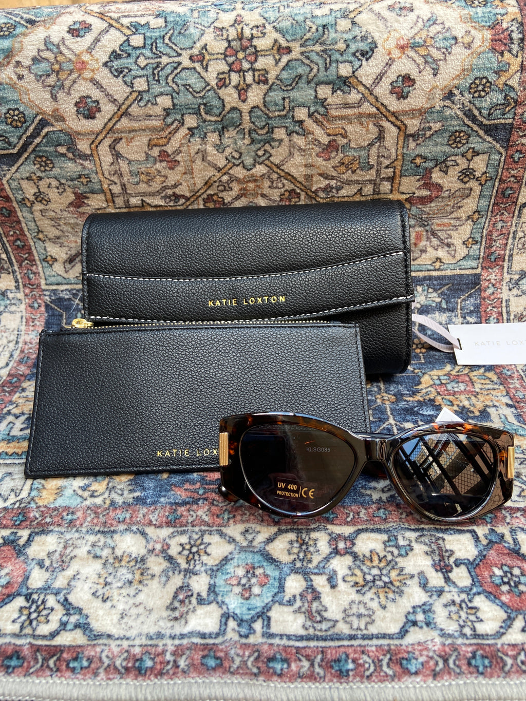 Black Glasses And Cardholder Bag