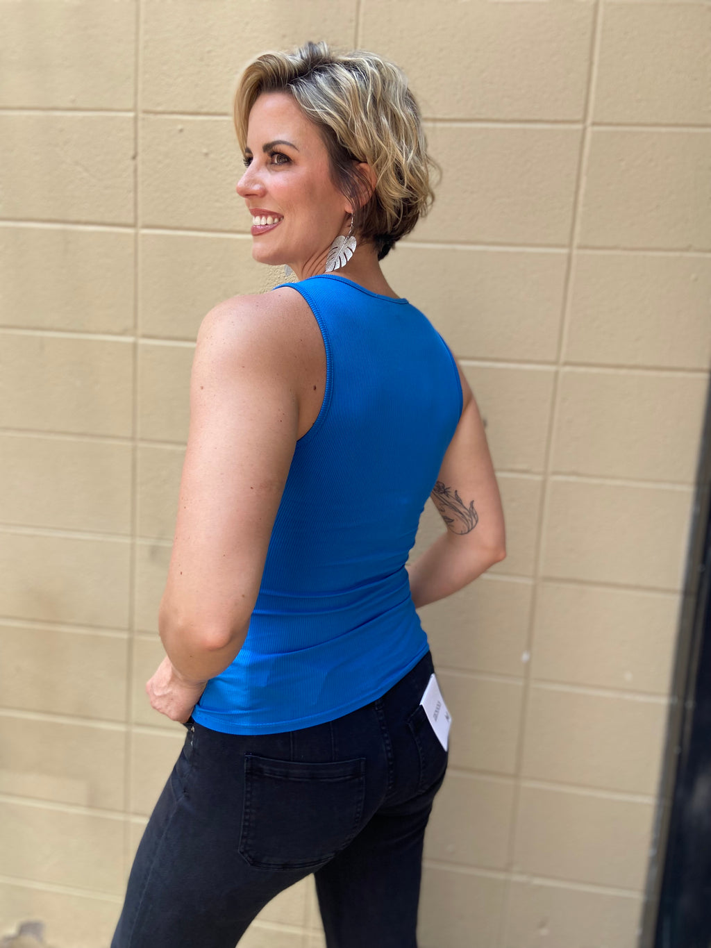 Arline Electric Blue Sleeveless Top - MK Threads Boutique