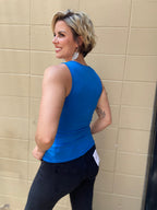 Arline Electric Blue Sleeveless Top - MK Threads Boutique