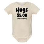 HUGS $5.00 BABY ONESIE : Black - 18 months