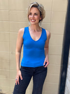 Arline Electric Blue Sleeveless Top - MK Threads Boutique