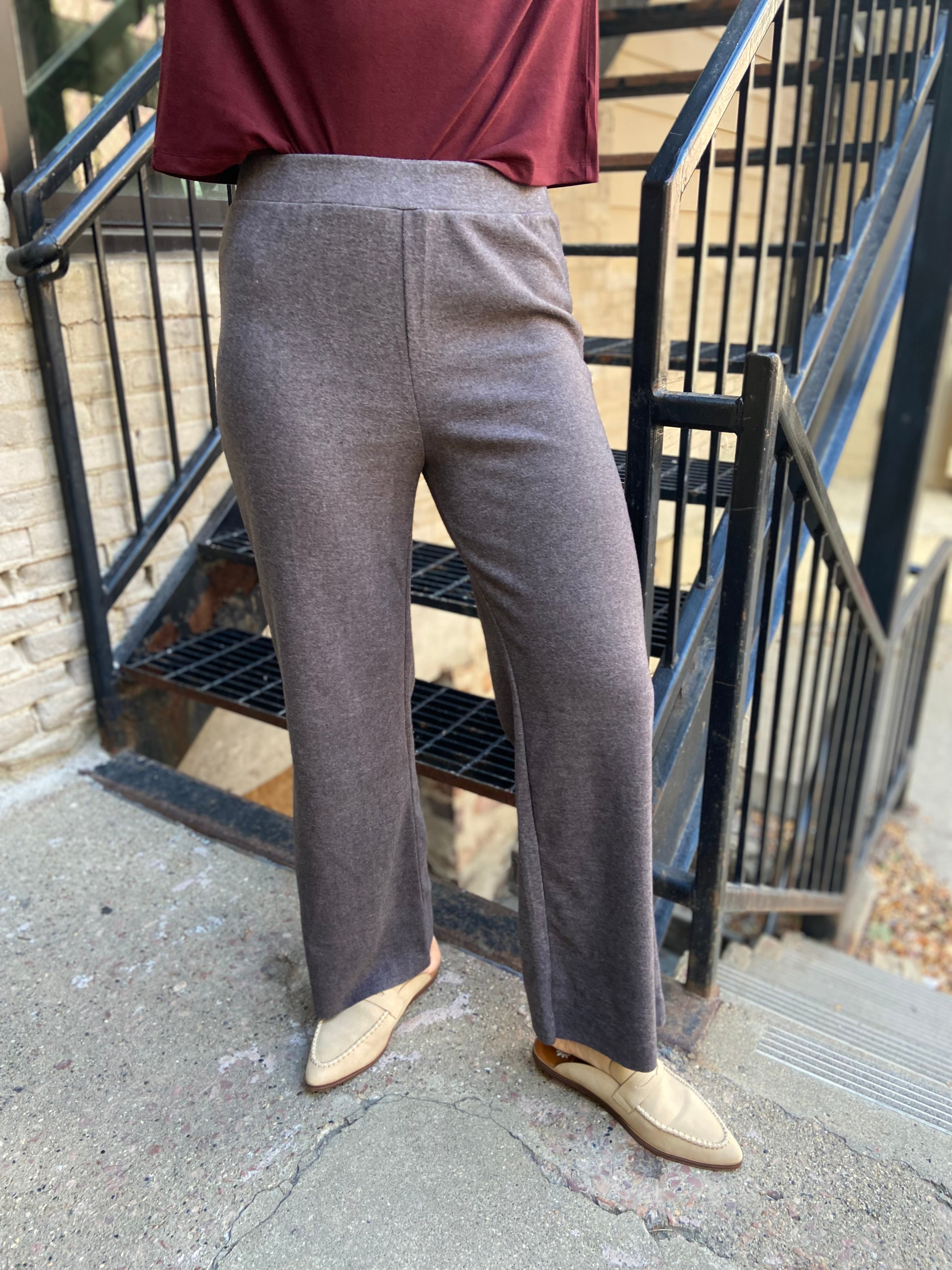 Ricardo Charcoal Elastic Waist Knit Pants