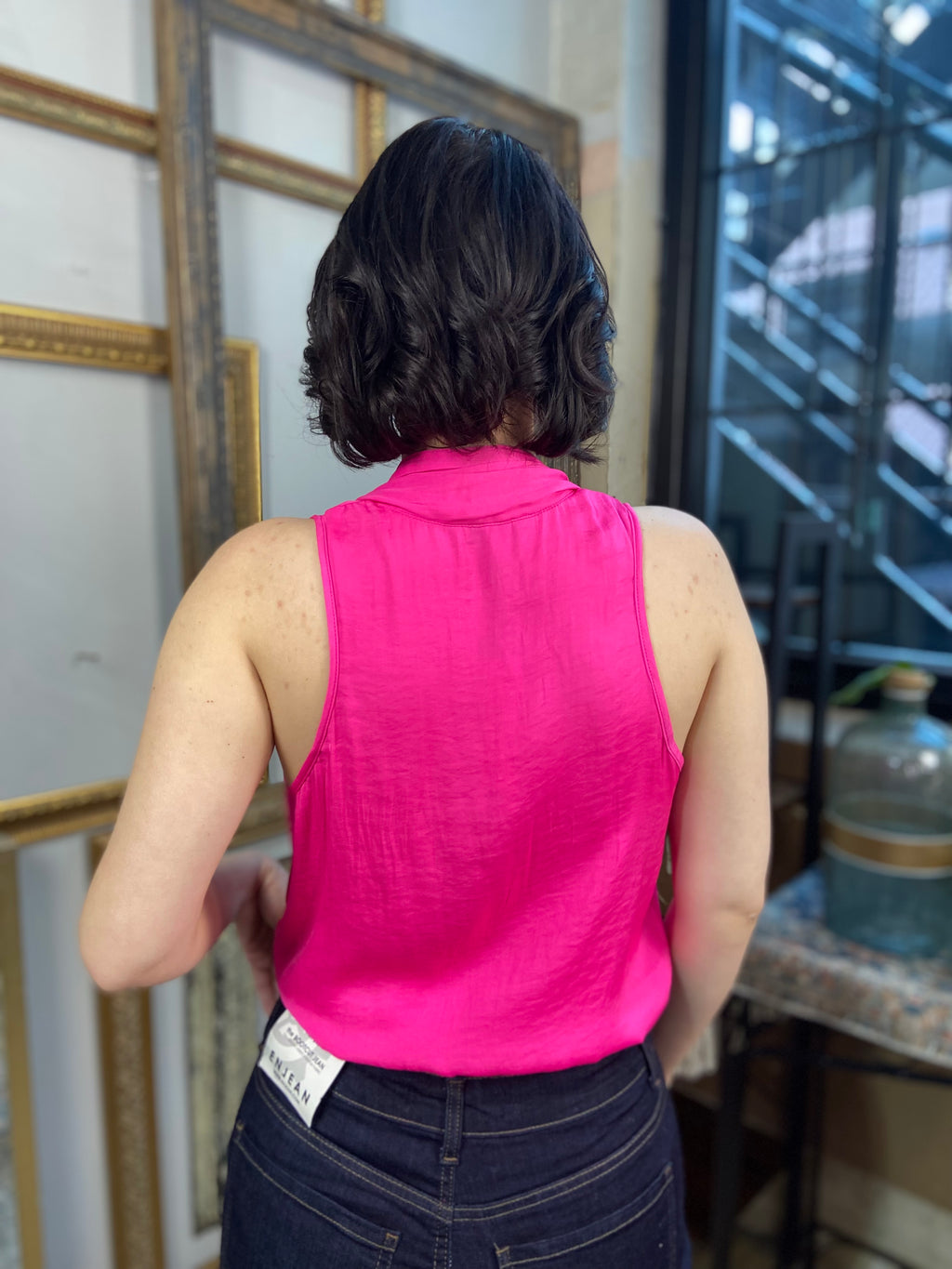 Wendy Hot Pink Wrap Top