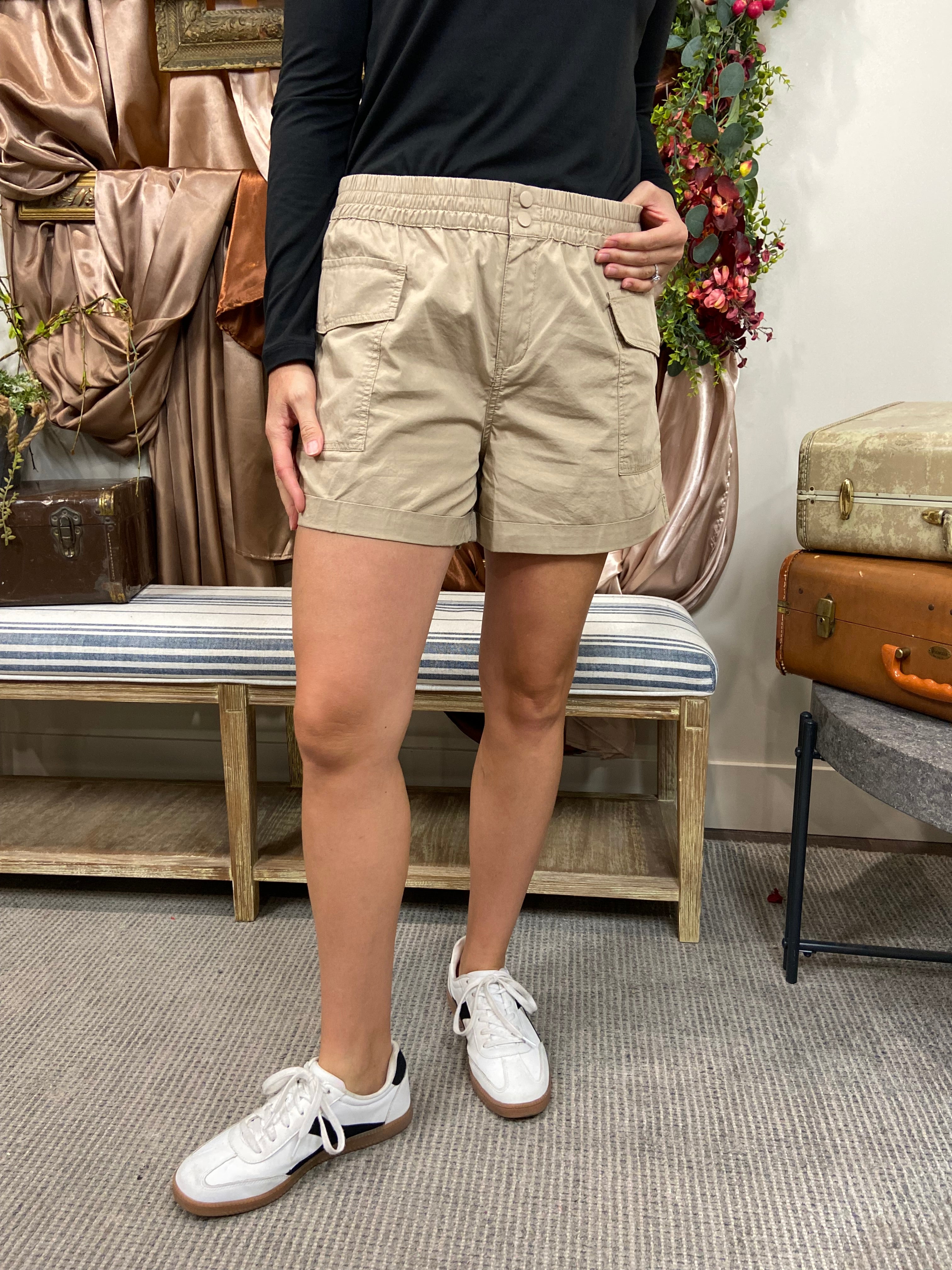 Quinn Taupe Cargo Shorts - MK Threads Boutique