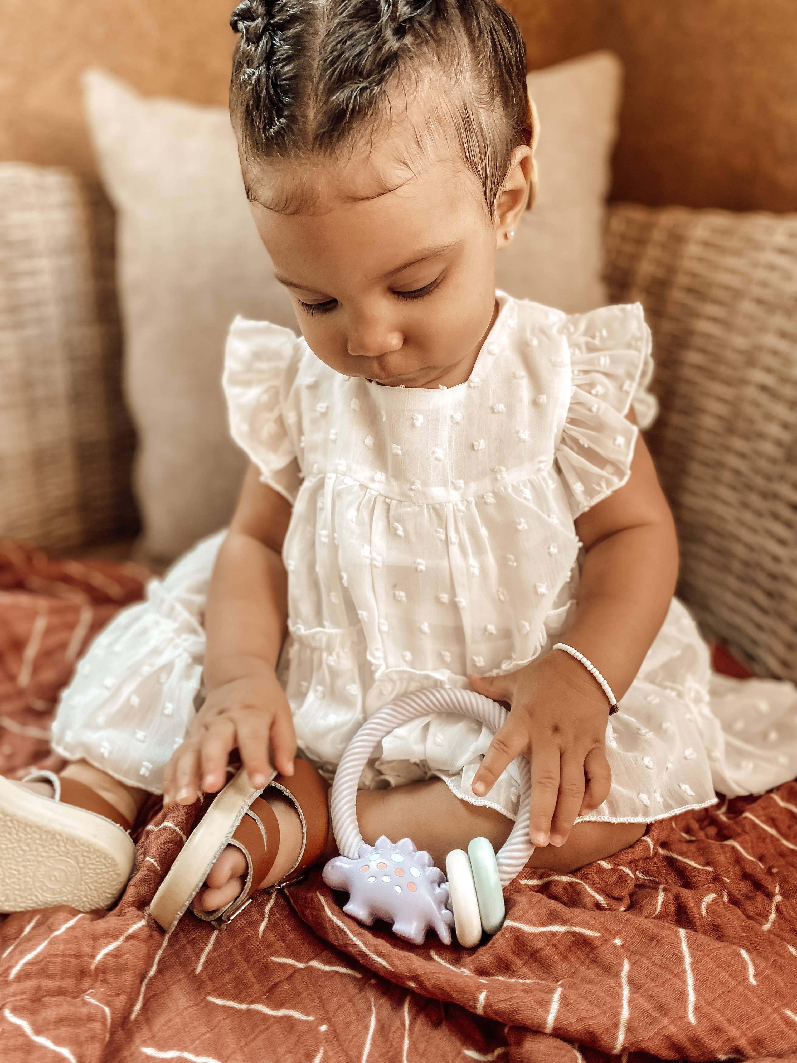 Ritzy Rattle™ Silicone Teether Rattles: Dino