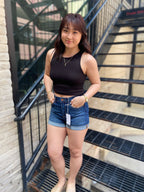 Thane Dark Wash Sneak Peek Jean Shorts