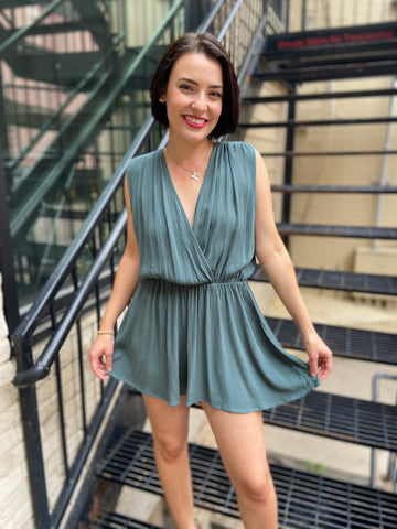Ari Ash Jade V Neck Romper