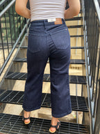 Charles Dark Wash Cropped Braided Side Judy Blue Jeans