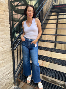 Salem Wide Leg Adjustable Waist Risen Jeans