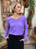 Penelope Purple Long Sleeve Sweater