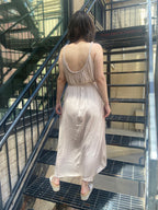 Axel Cream Braided Detail Maxi Dress - MK Threads Boutique