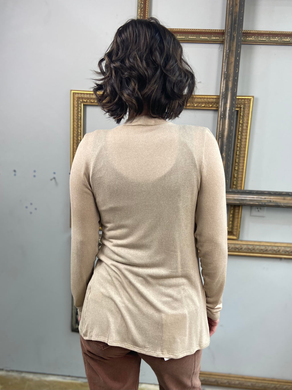 Blake Taupe Knit Sheer Cardigan - MK Threads Boutique