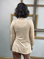 Blake Taupe Knit Sheer Cardigan - MK Threads Boutique