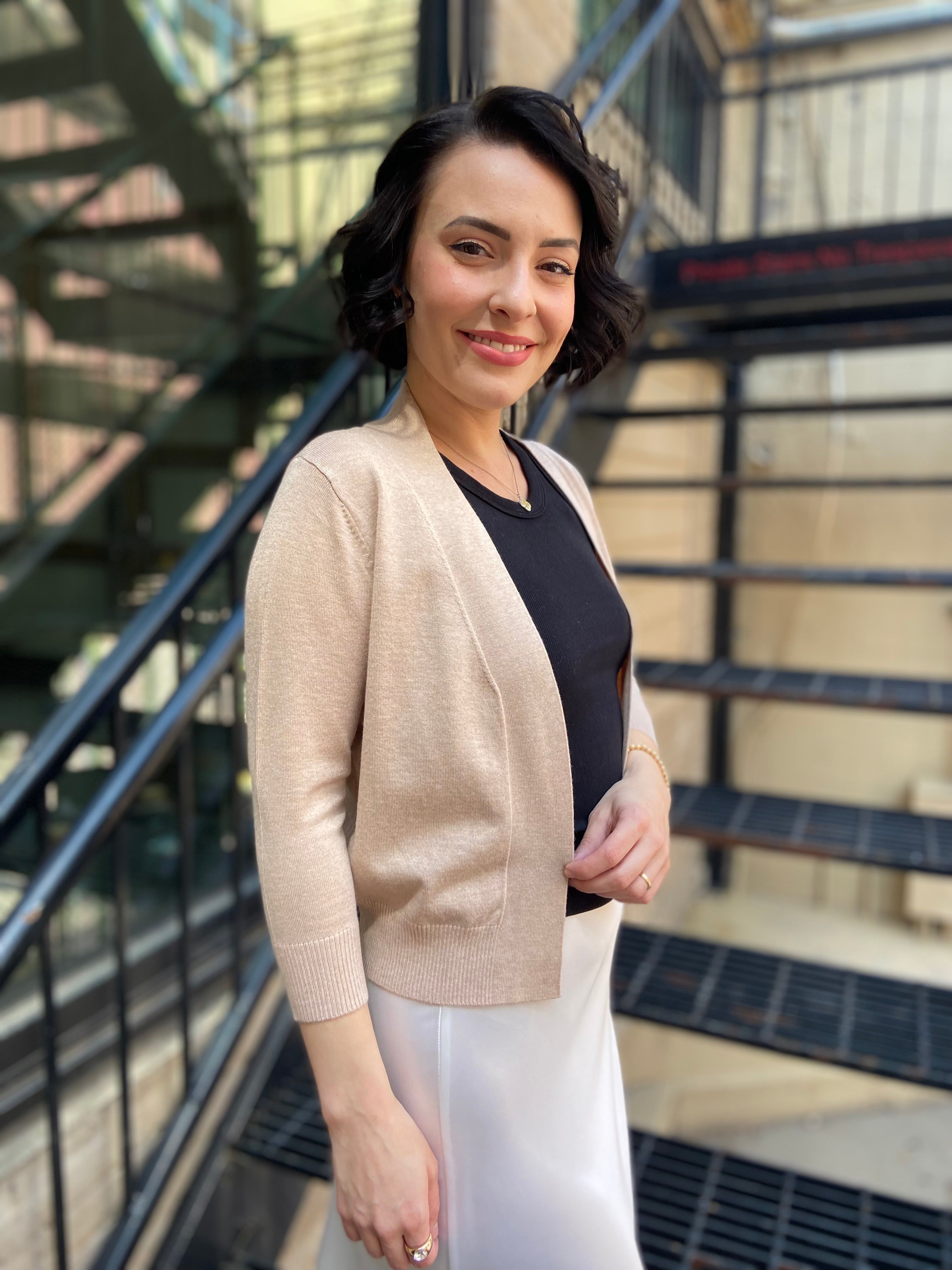 Kit Khaki Bolero Cardigan