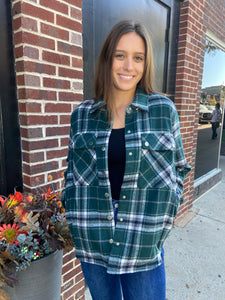 Olivia Teal Plaid Shacket