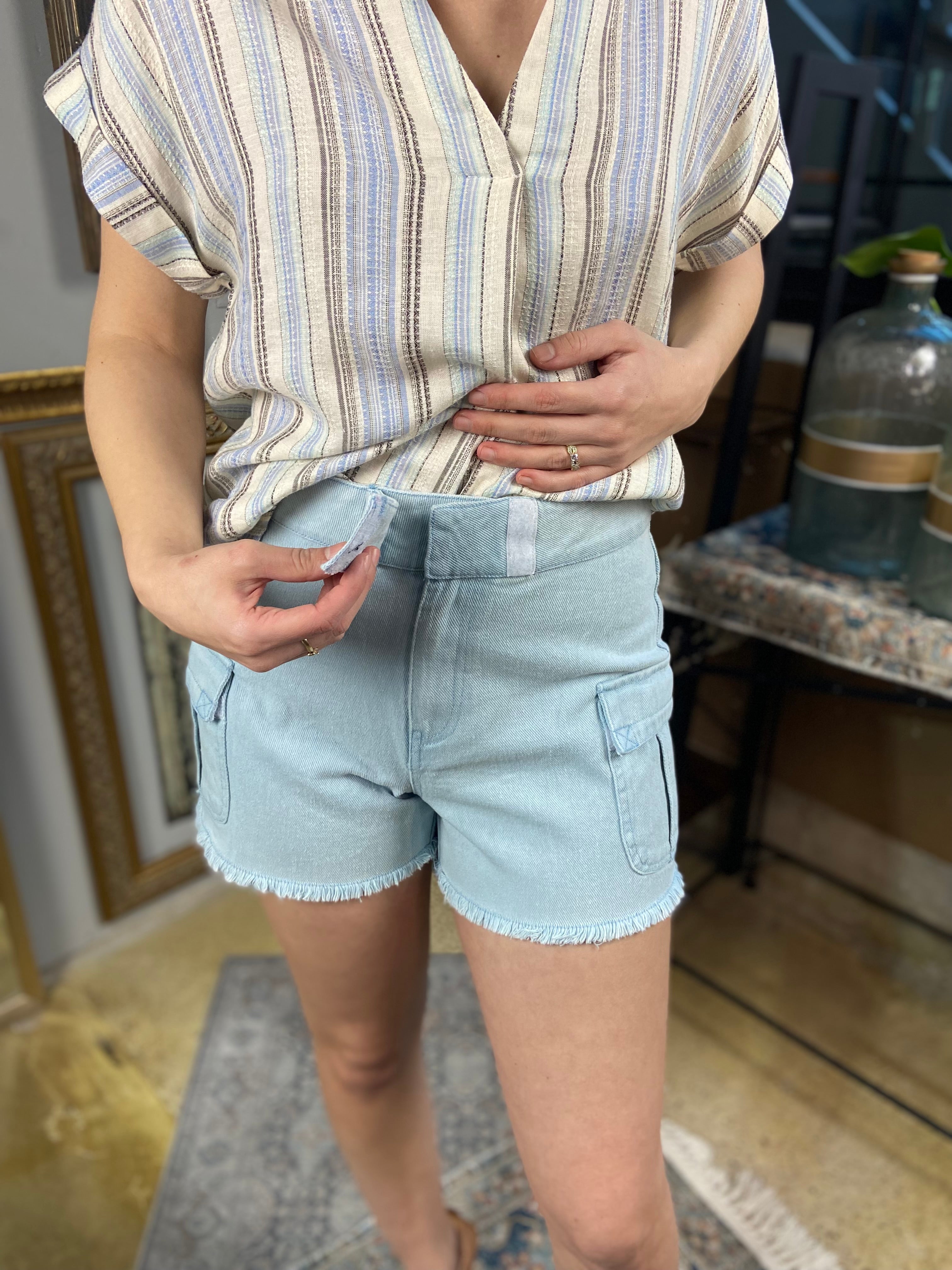 Esme Pale Blue Jean Shorts
