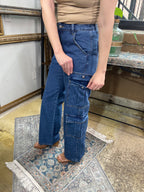 Elianne Denim Blue Cargo Veveret Jeans - MK Threads Boutique