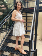 Keagan Off White Detailed Mini Dress - MK Threads Boutique