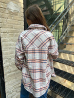 Olivia Pumpkin Plaid Oversized Shacket