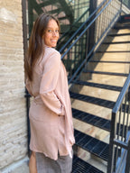 Serena Taupe Lightweight Collard Trench Jacket