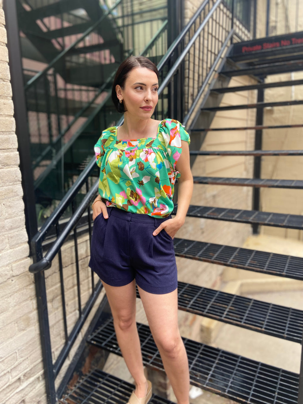 Step into summer with the Elli Navy Blue Linen Shorts, your go-to choice for laid-back style. Crafted from lightweight linen, these shorts offer a perfect blend of comfort and chic flair. The breathable fabric keeps you cool, whether you're heading to a picnic, lounging at home, or enjoying a day at the beach. Plus, their versatile navy blue shade pairs effortlessly with any top in your wardrobe.

- Soft and breathable fabric for all-day comfort
- Versatile navy blue colour for easy styling
- Ideal for picn