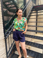 Step into summer with the Elli Navy Blue Linen Shorts, your go-to choice for laid-back style. Crafted from lightweight linen, these shorts offer a perfect blend of comfort and chic flair. The breathable fabric keeps you cool, whether you're heading to a picnic, lounging at home, or enjoying a day at the beach. Plus, their versatile navy blue shade pairs effortlessly with any top in your wardrobe.

- Soft and breathable fabric for all-day comfort
- Versatile navy blue colour for easy styling
- Ideal for picn