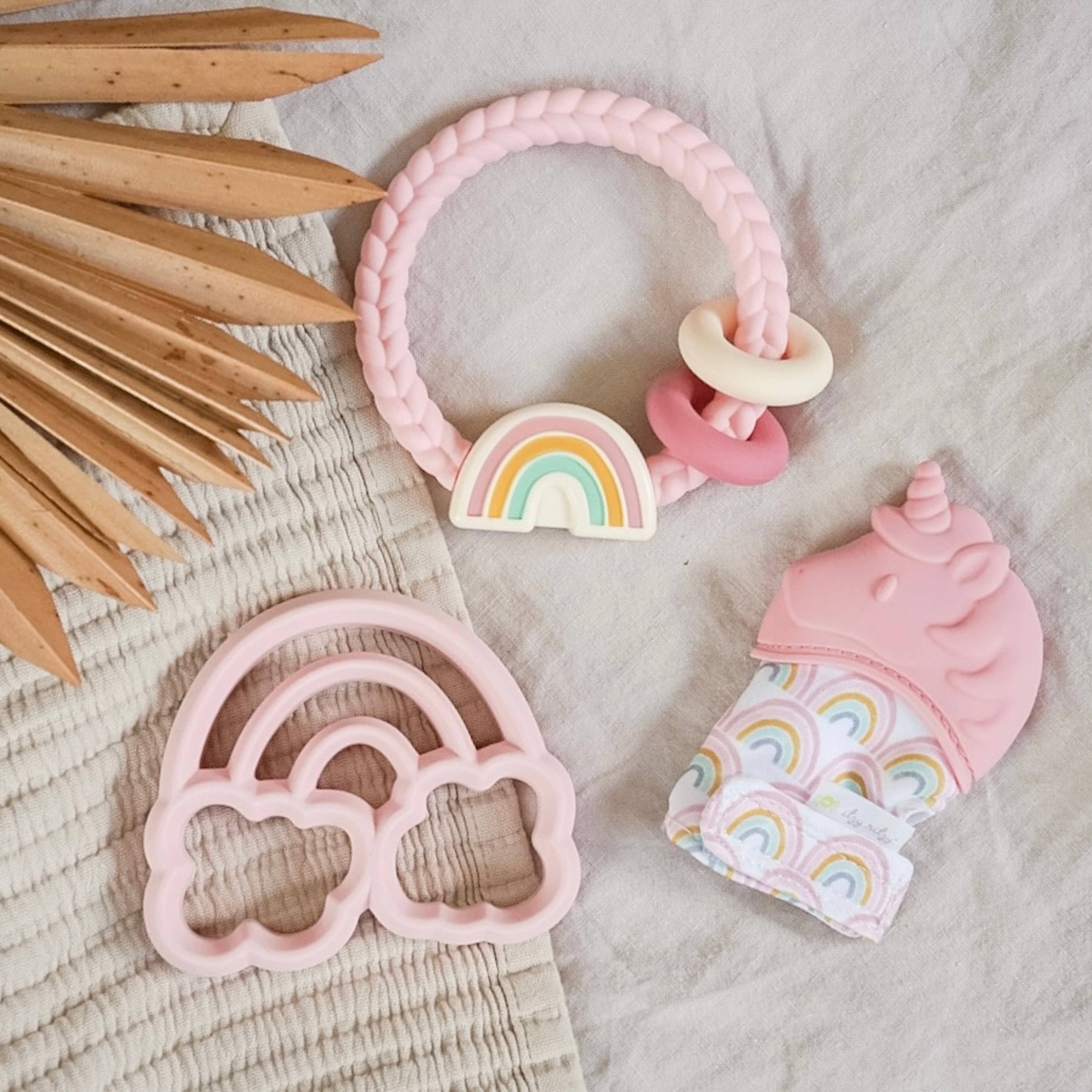 Ritzy Rattle™ Silicone Teether Rattles: Dino