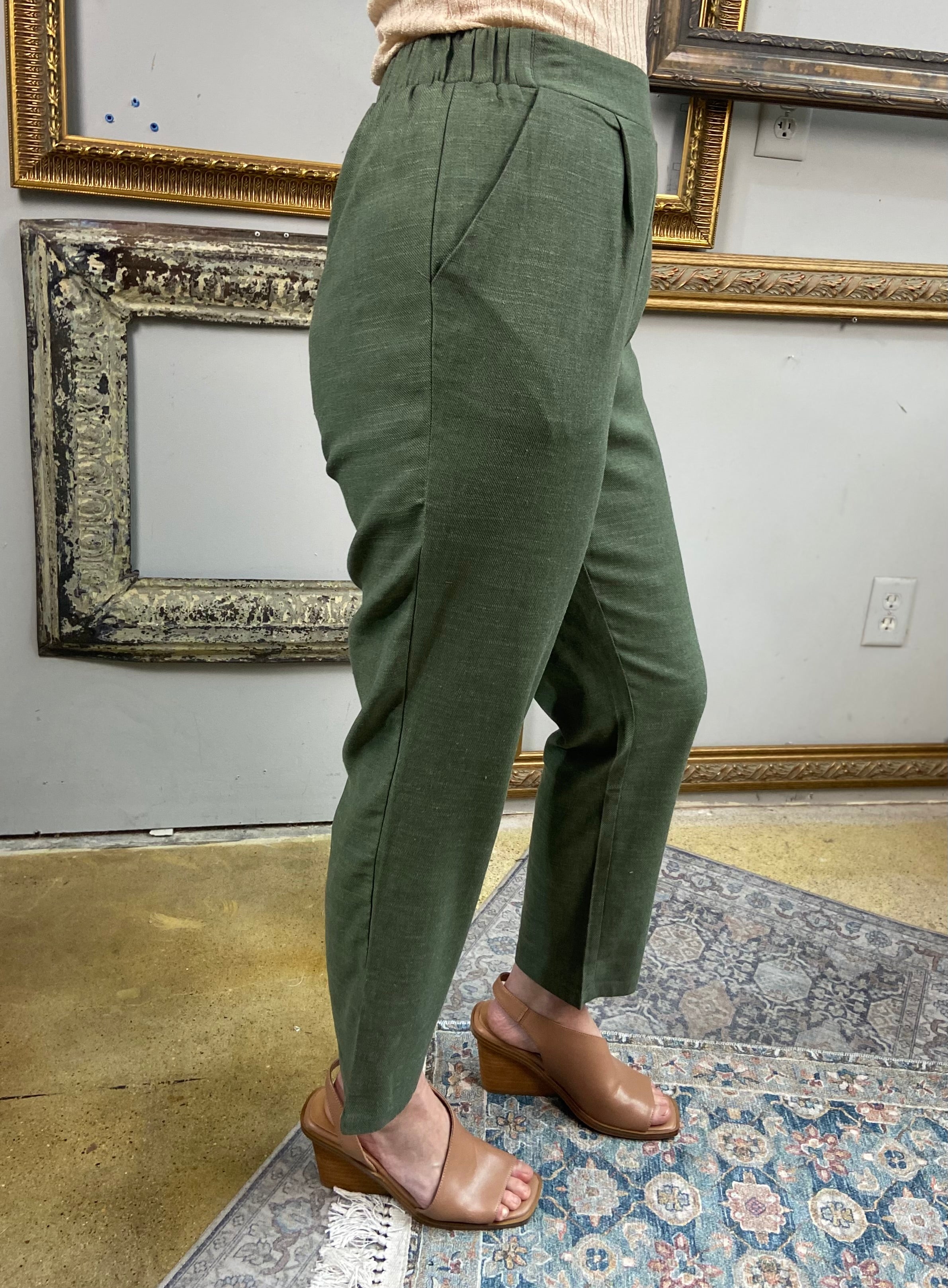 Ava Olive Straight Leg Pants - MK Threads Boutique