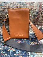 Lana Cognac Slim Crossbody Bag