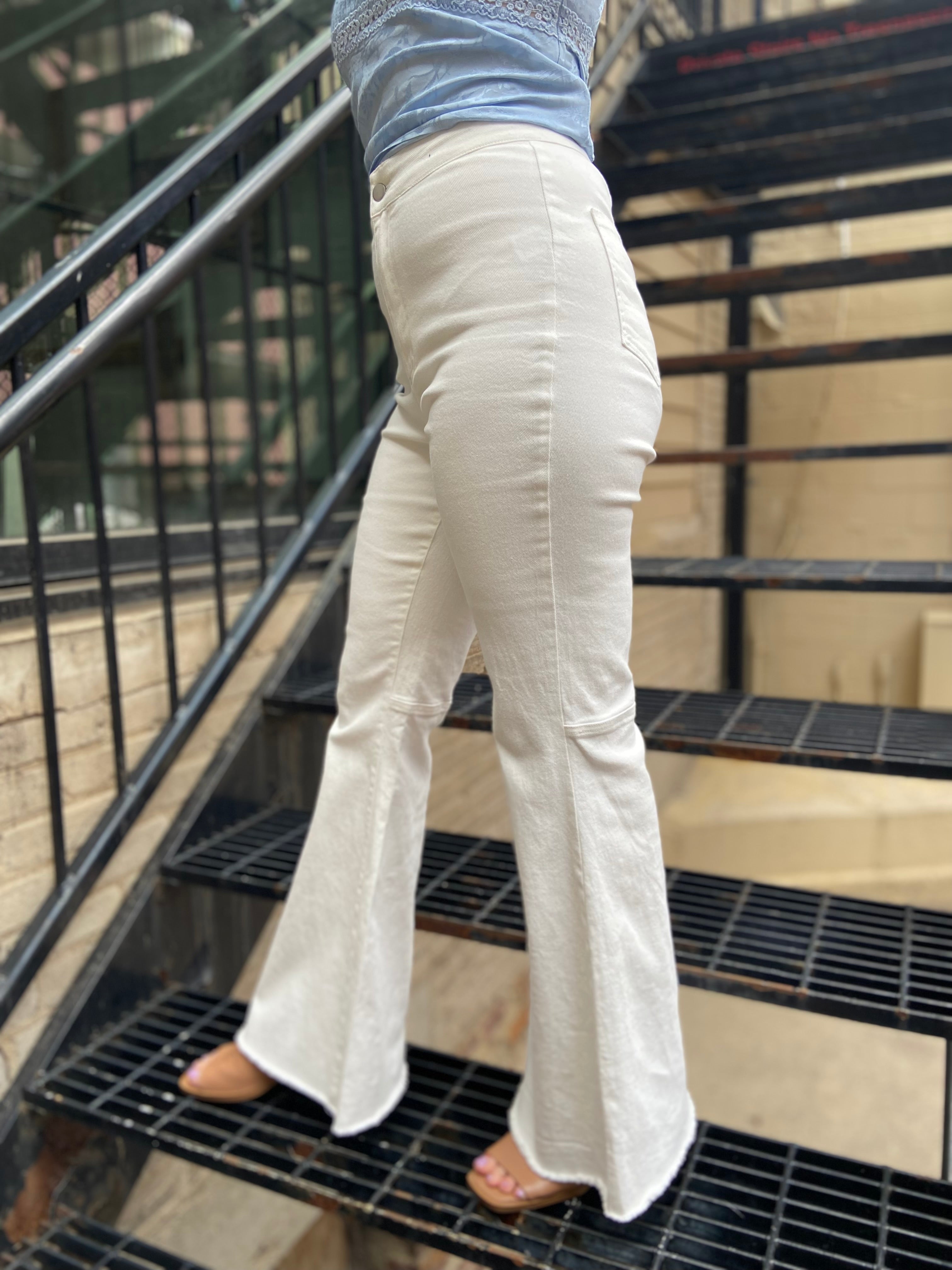 Bailey White Bootcut Denim Jeans - MK Threads Boutique