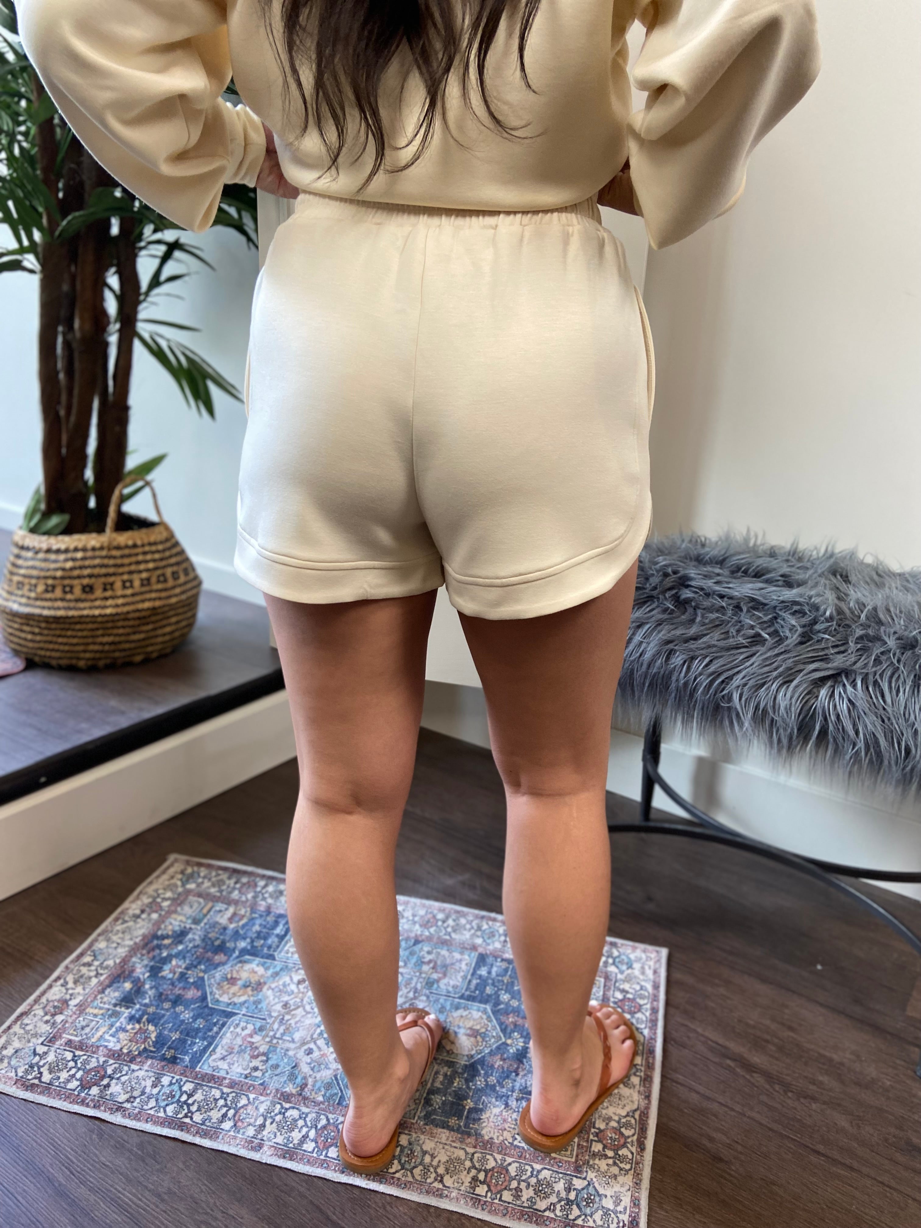 Drew Cream Drawstring Shorts - MK Threads Boutique