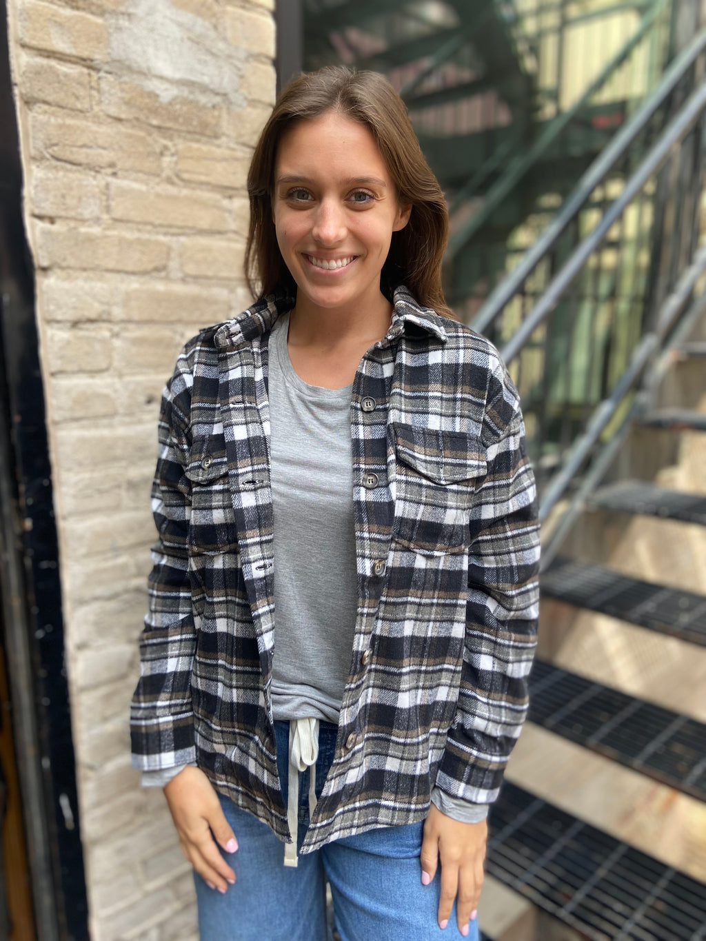 Harper Black Plaid Shacket