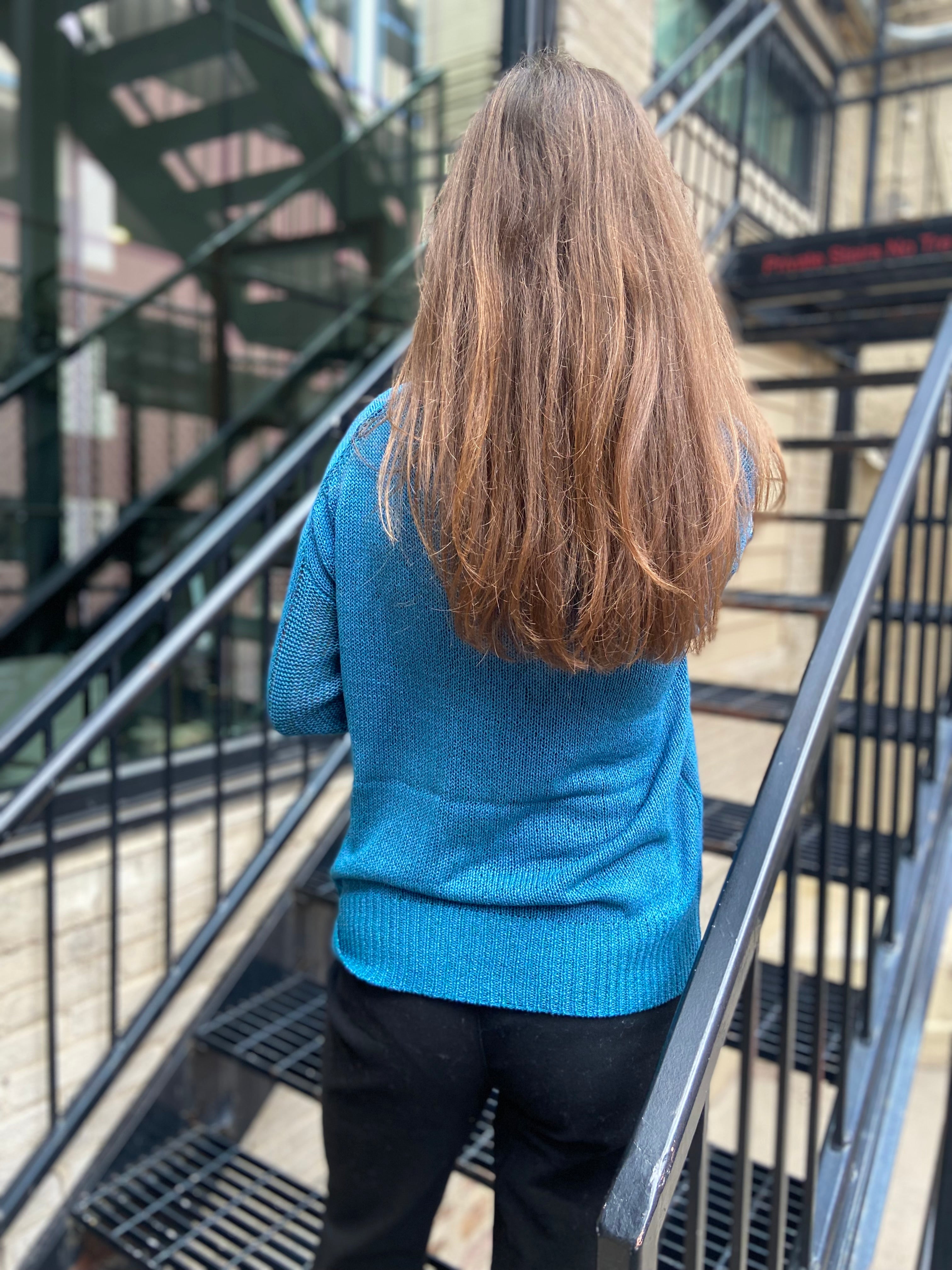 Allisa Teal Button Down Cardigan