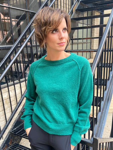Always Welcome Pine Green Sweater
