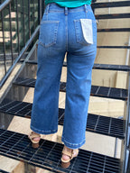 Paige High Waisted Cropped Risen Jeans