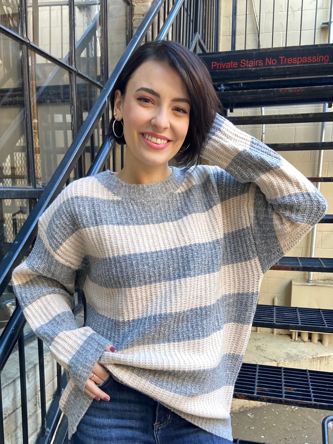 Skylar Oversized Striped Sweater