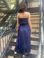 Nico Navy Strapless Tie Waist Maxi Dress - MK Threads Boutique