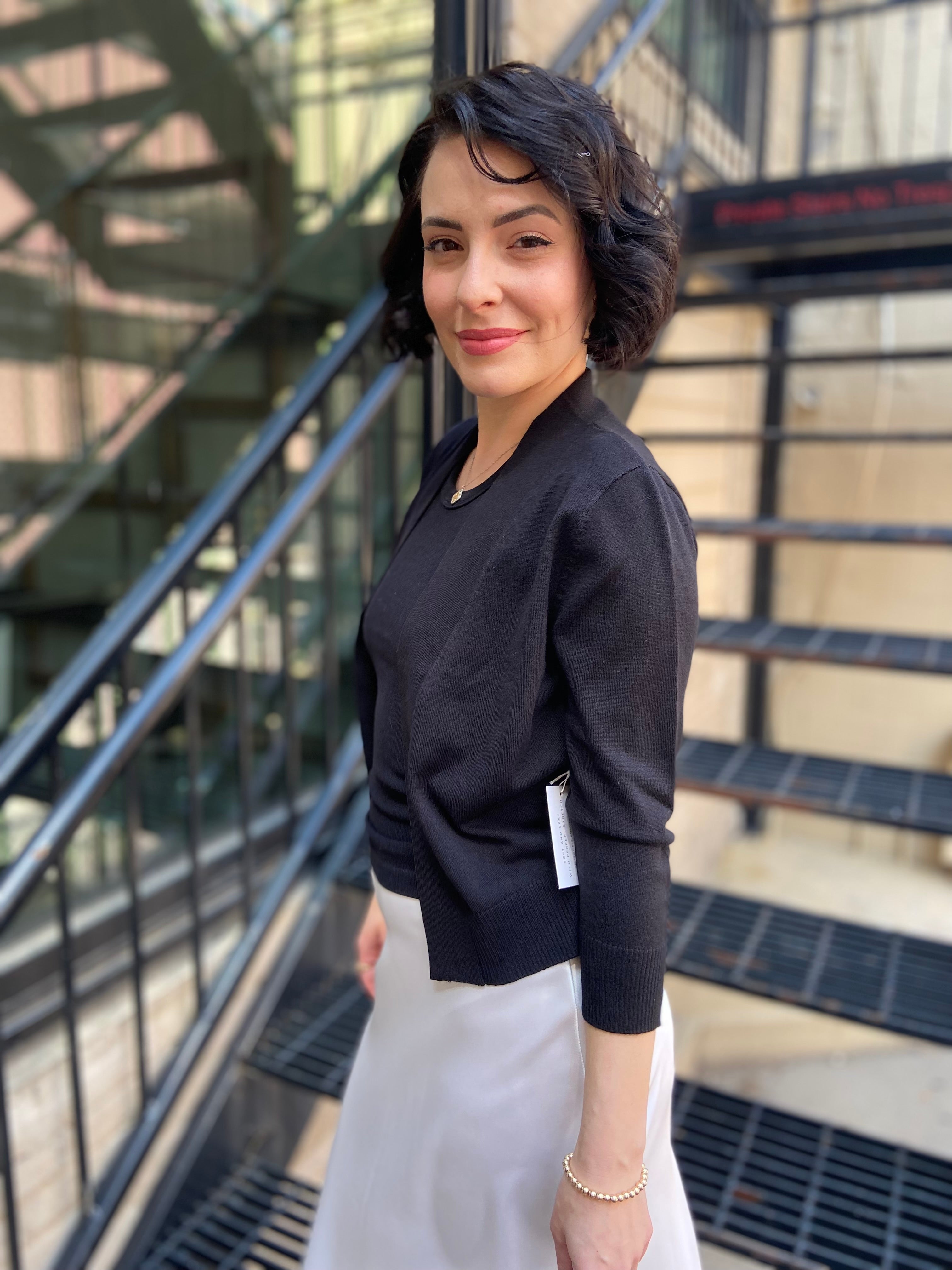 Kit Black Bolero Cardigan