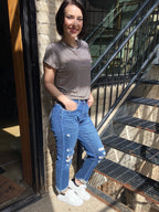 Brooklyn High Rise Boyfriend Mica Jeans - MK Threads Boutique
