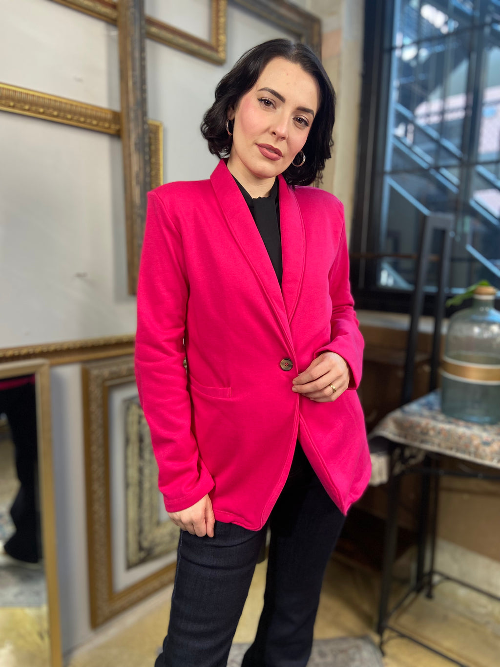 Ellie Pink Blazer With Pockets