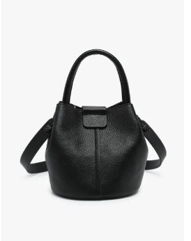 Farrah Black Bucket Bag