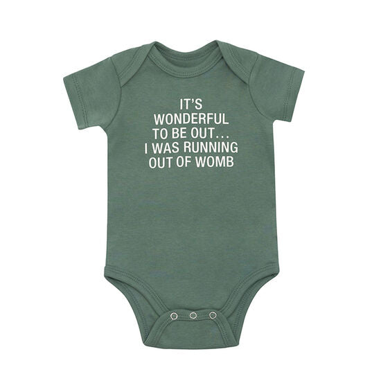Running Out of Womb Baby Onesie