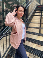 Skylar Rose Satin Bomber Jacket