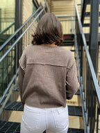 Ria Olive Light Weight Ribbed Sweater - MK Threads Boutique