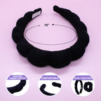 Spa Headband - Skincare Headband & Scrunchie Wristband Set: Mint