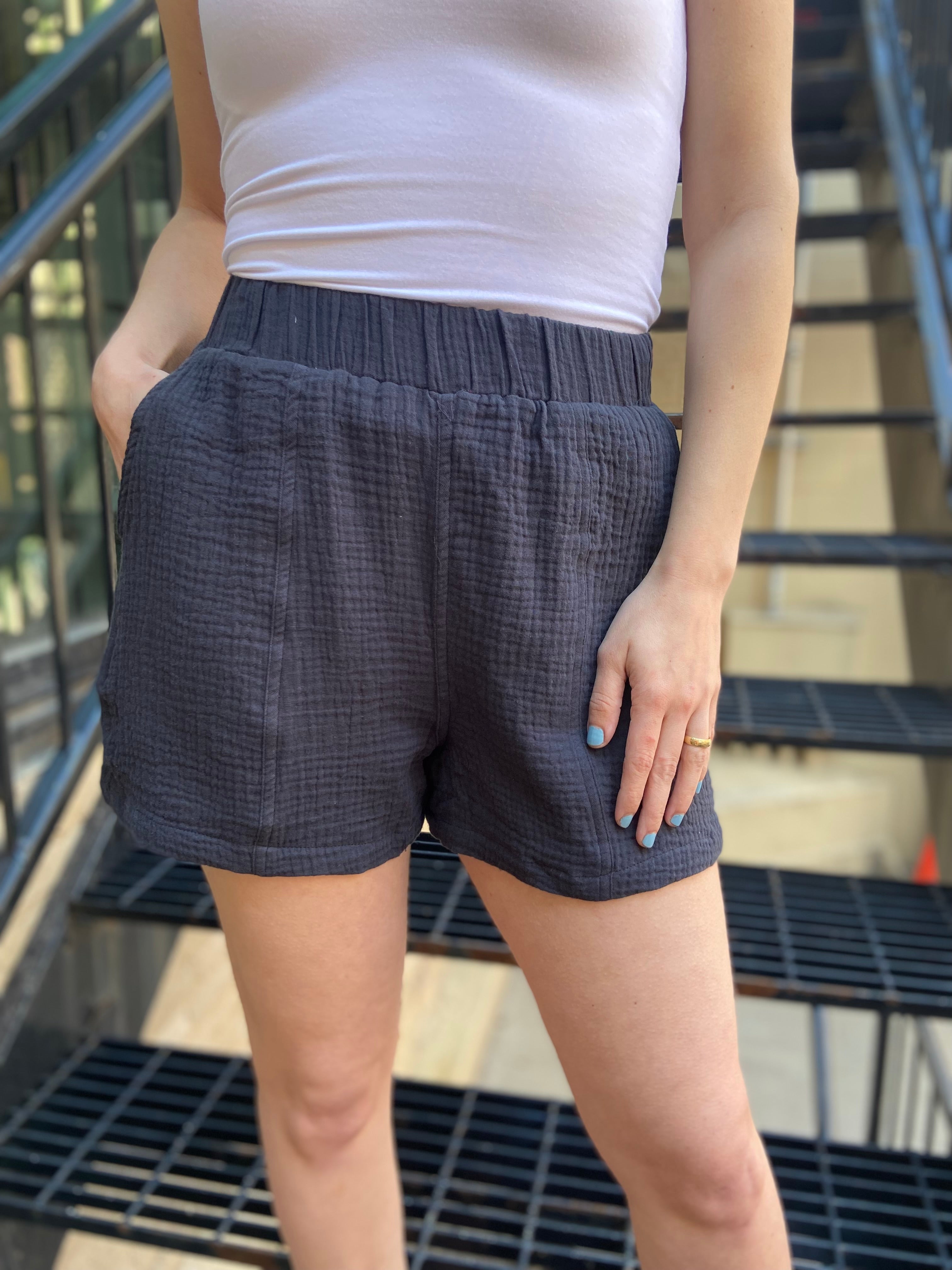 Isla Blue Relaxed Shorts - MK Threads Boutique